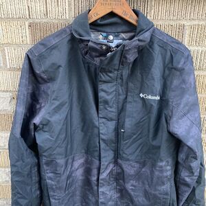 Columbia Boys Large 14/16 Black Camo Omni Heat Lined Fall Jacket Outgrow Sleeves